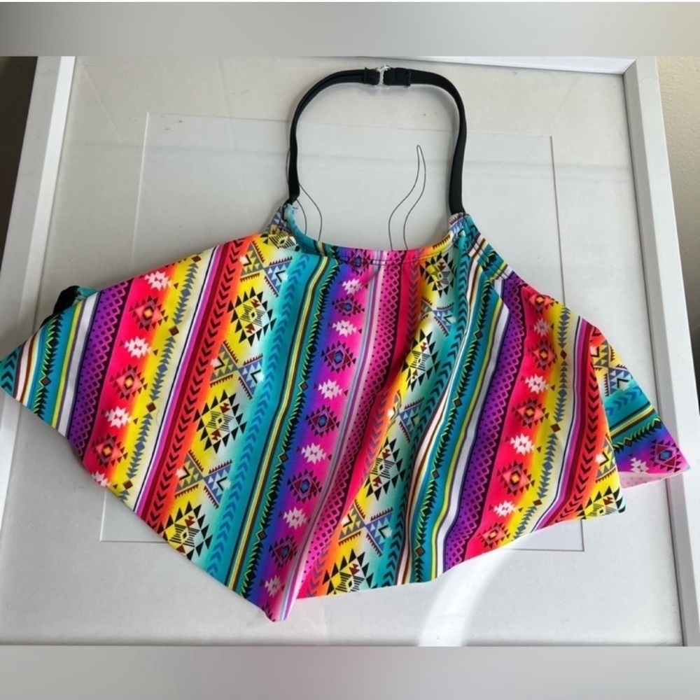 Wonder Nation Girls Swim Top - Aztec Design Size Large